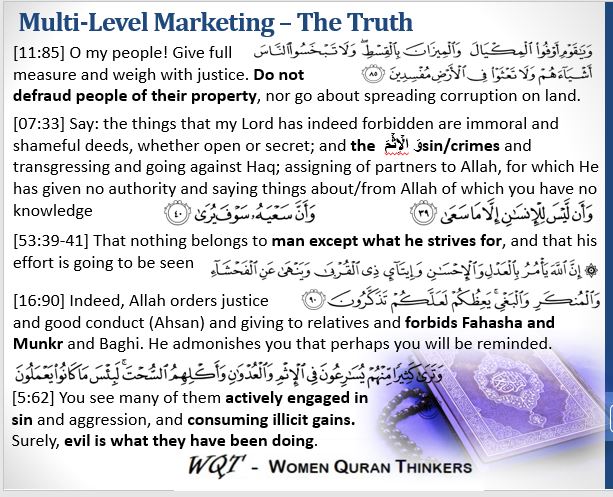 Multi-Level Marketing (MLM) in the light of Quran