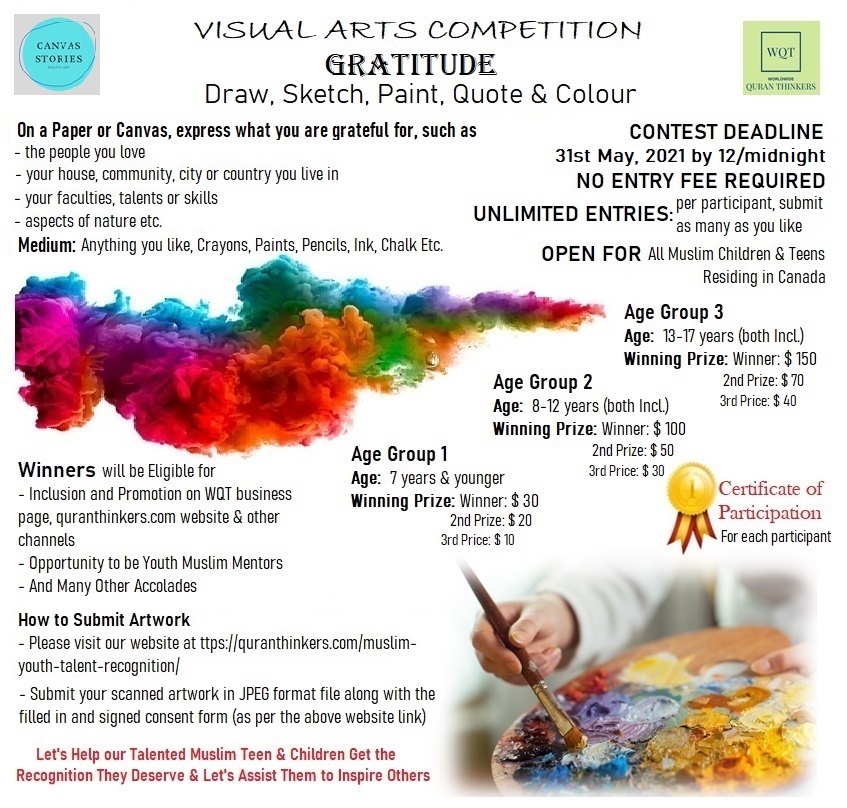 Visual Arts Competition- Muslim Youth Talent Recognition by WQT