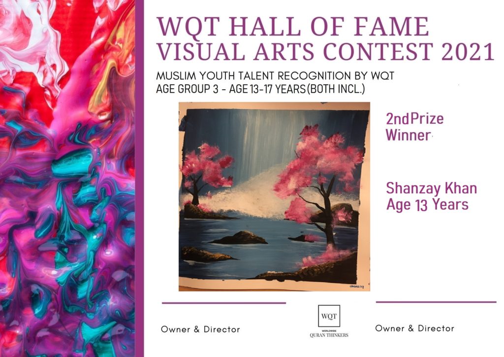 Visual Arts Contest- Age Group 3- 2nd Prize Winner- Shanzay Khan